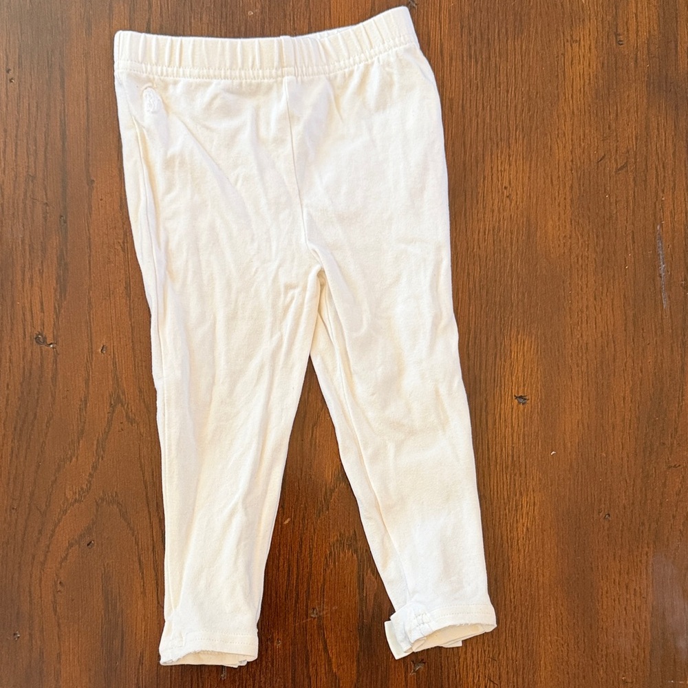Ralph lauren creamy White girls Leggings - with back bow detail